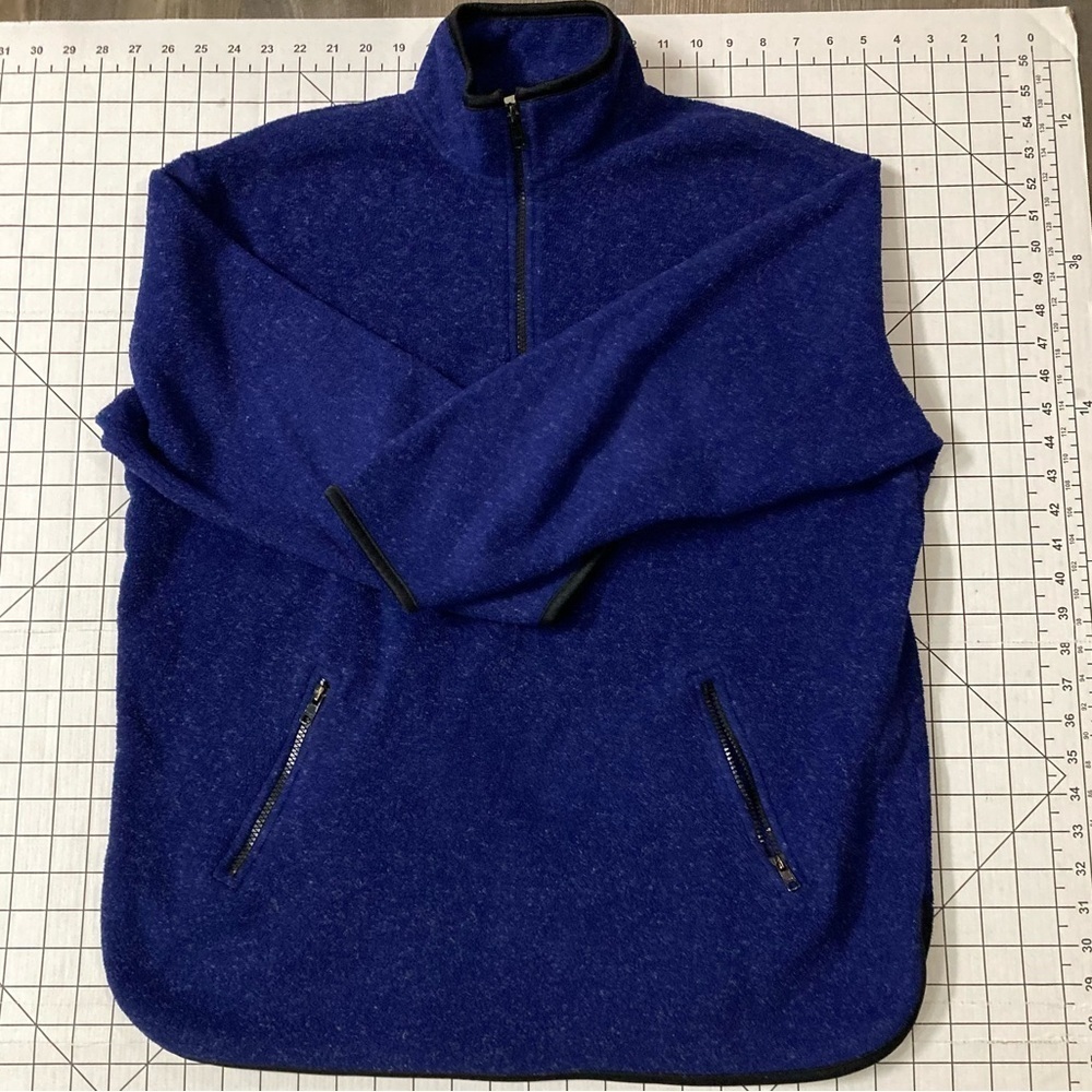 Eddie Bauer Women’s Medium Blue 1/4 Fleece Zip Pullover Sweater